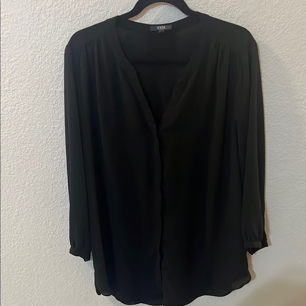 NYDJBlack Women's Top size XL EUC